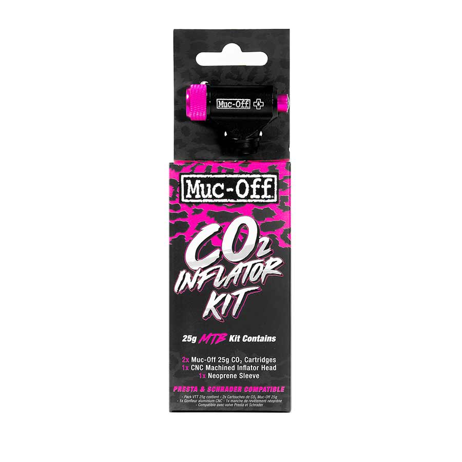 Muc-Off, CO2 Inflator Kit, 25g MTB, Threaded, Presta, Schrader, Kit Muc-Off