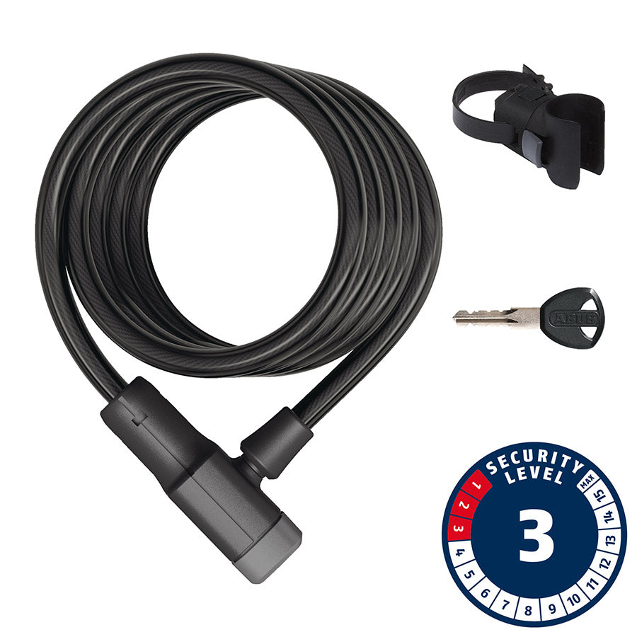 Primo 5510K, Câble avec serrure à clé, 10mm x 180cm (12mm x 5.9') Abus