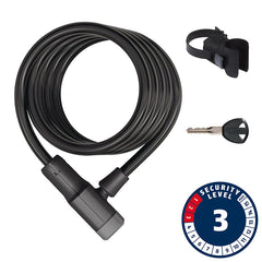 Primo 5510K, Câble avec serrure à clé, 10mm x 180cm (12mm x 5.9') Abus